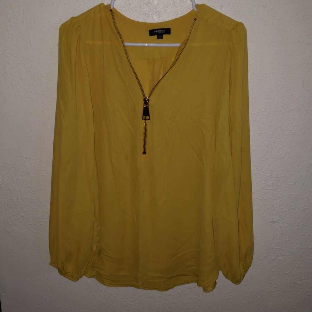 Mustard yellow blouse